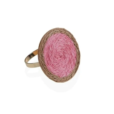 Afbeelding van Servethouder Versa Roze Metaal Papier 5 x 4,5 cm