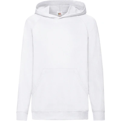 Afbeelding van Fruit Of The Loom Kinderen Unisex Lichtgewicht Sweatshirt Met Capuchon / Hoodie (Wit)