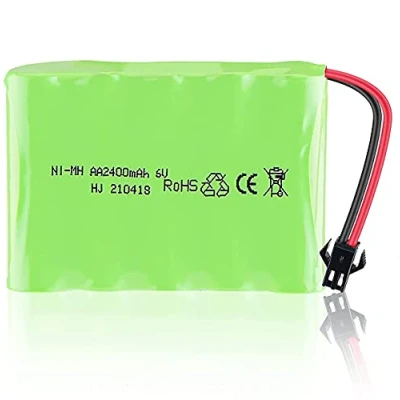 Afbeelding van YUNIQUE GREEN CLEAN POWER Oplaadbare Batterij 6V Ni MH 2400mAh Voor Afstandsbediening Auto&#039;s, Rc Rock Crawler Afmetingen 70X51X15 mm Snelle Oplaadfunctie, Groen
