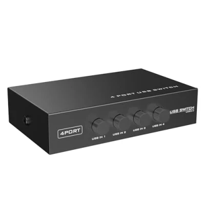 Afbeelding van SIENOC 4 poorts compartiment USB 2.0 delen schakelaar schakelkast hub voor PC computer scanner printer OVP
