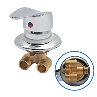 Afbeelding van AFUDER Douchecabine Mixer Messing Douchekraan Omstelling Uitgang Verchroomde Douche Mengkraan G1/2&quot; Connector Koud &amp; Warm Water Kraan Voor