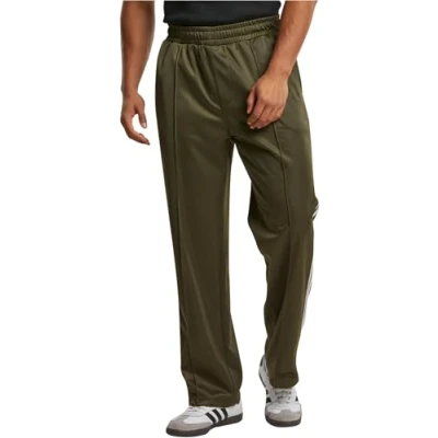 Afbeelding van Urban Classics Heren sportbroek retro tricot track pants, mannen joggingbroek in look, rechte pijpen, olijfgroen, 3XL