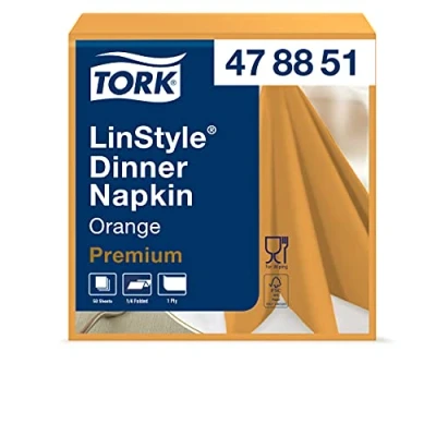 Afbeelding van Tork LinStyle Dinnerservet 39x39cm 1/4 vouw Oranje 478851