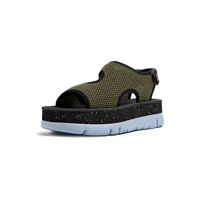 Afbeelding van Camper Oruga UP Sandalen met plateauzool, Dames, Maat: 40, Dunkelgrün Textiel