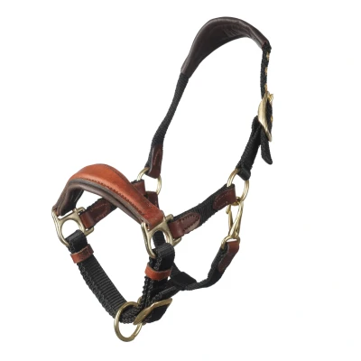 Afbeelding van MHS Combi Halster &quot;Design&quot; Pony Zwart / Bruin