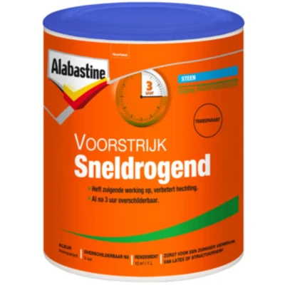 Afbeelding van Alabastine Voorstrijk Sneldrogend Transparant 1 ltr Muurverf &amp; Latex