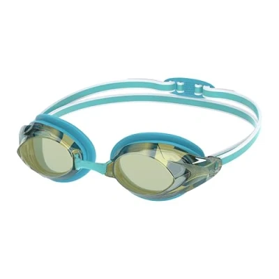 Afbeelding van Speedo Vanquisher 3.0 Mirrored bril voor dames, bachelor button, lichtblauw, gouden spiegel, eenheidsmaat