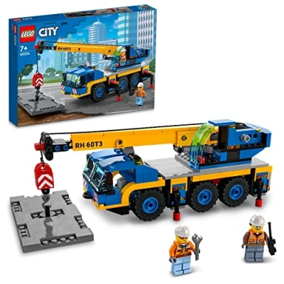 Afbeelding van LEGO City Great Vehicles Mobiele Kraan, Constructie Speelgoed met Bouwvoertuig, Origineel cadeau voor Jongens en Meisjes vanaf 7 Jaar 60324