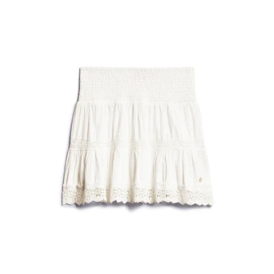 Afbeelding van Superdry Ibiza Alijn rok, Dames, Maat: 44, Off white