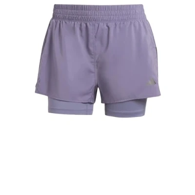 Afbeelding van adidas Dames Own the Run CLIMACOOL 2in1 Short, Preloved Violet, XS