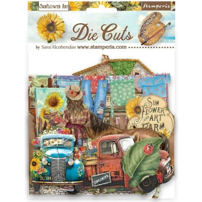 Afbeelding van Stamperia Sunflower Art Die Cuts Assorted (51pcs) (DFLDC77)