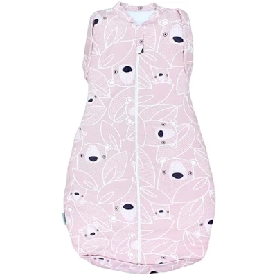 Afbeelding van TupTam Baby Pucksack OEKO TEX gecertificeerde materialen Wikkeldeken Gewatteerde babyslaapzak 2,5 TOG unisex, Gewatteerd TOG/Roze beertjes, 0 3 maanden