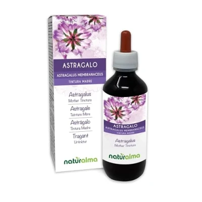 Afbeelding van Vlezige hokjespeul (Astragalus membranaceus) wortels Alcoholvrije moedertinctuur Naturalma Vloeistof in druppels 200 ml Voedingssupplement Veganistisch
