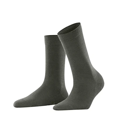 Afbeelding van FALKE Softmerino warme ademende merinowol katoen sokken dames groen Matt 39 40