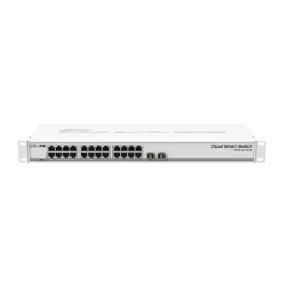 Afbeelding van MikroTik CSS326 24G 2S+RM SwOS 24xGig LAN, 2xSFP+ 1.25/10GbE, rek 19 (24 Havens), Netwerkschakelaar, Wit