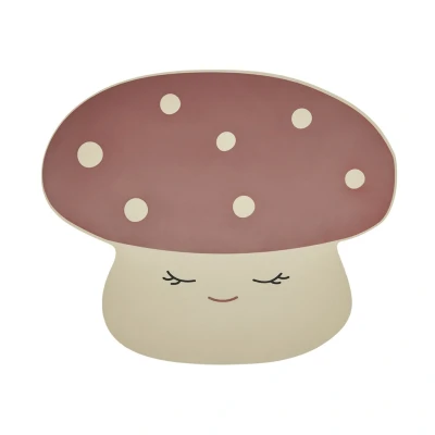 Afbeelding van OYOY Mushroom placemat Offwhite red