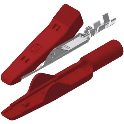 Afbeelding van SKS Hirschmann MA 1 Miniatuur krokodilklem Rood Klembereik (max.): 4 mm Lengte: 41.5 stuk(s)