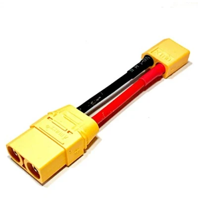 Afbeelding van VUNIVERSUM 1x stuk premium adapter XT90 stekker vrouwelijke naar XT60 mannelijke 10 cm 12AWG kabel adapterkabel hoge stroom voor Lipo accu van Mr.stecker Modelbau®