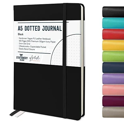 Afbeelding van Stationery Island A5 Bullet Dotted dagboek Kersenbloesem kleur Gestippeld dagboek. Harde Kaft dot Journal Met 180 Paginas En 120gsm notitieboek. van hoge kwaliteit Notebook
