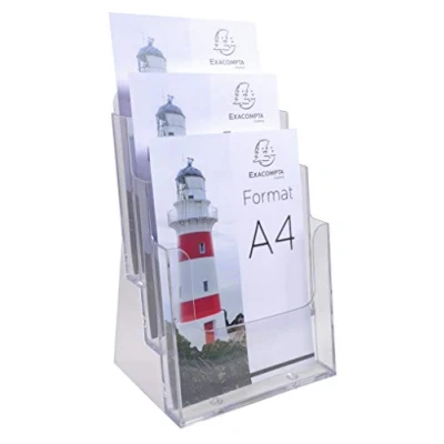 Afbeelding van Exacompta 74158D Presentatie Documententas 15,50 x 23,70 33,90 cm, kristal, 4 stuks