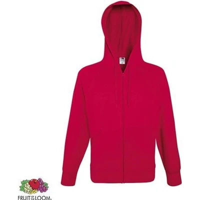 Afbeelding van Fruit of the Loom hoodie vest met rits lichtgewicht Maat S Kleur Red