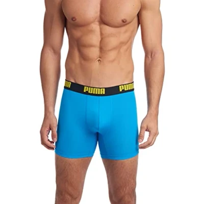 Afbeelding van PUMA Retro shorts voor heren, verpakking van 3 stuks, Lichtblauw., L