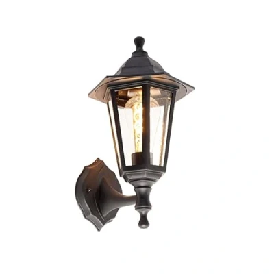 Afbeelding van QAZQA Klassieke buitenwandlamp zwart IP44 New Haven