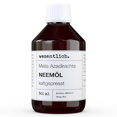 Afbeelding van wesentlich. Neemolie koudgeperst 500ml 100% pure olie (Melia Azadirachta)