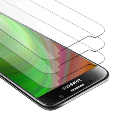 Afbeelding van Cadorabo 3x Screenprotector geschikt voor Samsung Galaxy S6 in KRISTALHELDER Tempered Display Pantser Film