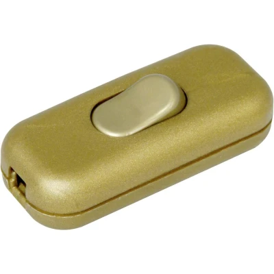 Afbeelding van Kopp 191307003 Snoerschakelaar Met trekonlasting Goud 1x uit/aan 2 A 1 stuk(s)