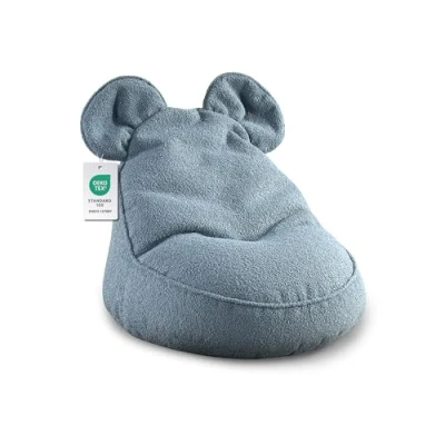 Afbeelding van Gutekissen® Kinderzitzak &quot;Miki&quot; met oren comfortabel, Montessori zitkussen voor de kinderkamer (blauw, 68/68/50 oren)