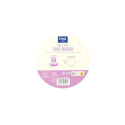 Afbeelding van PME Taartbord rond met gladde rand, wit (25 cm)