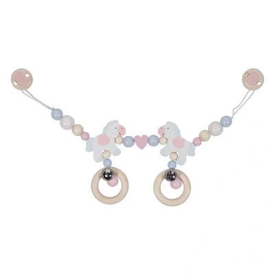 Afbeelding van Goki Pram chain horses with clips L= 40 cm