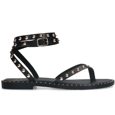 Afbeelding van Sacha leren sandalen zwart