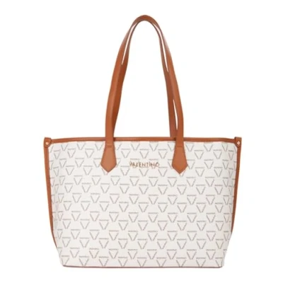 Afbeelding van VALENTINO Schoudertas Lady Re Shopping Bag Bianco / Cuoio Crème