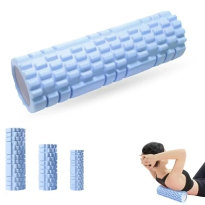 Afbeelding van Foam Roller LULUWA Yoga Oefening Rollers voor Diepe Weefsel Spiermassage Trigger Point Spieren Therapie (30 x 8 cm, blauw)