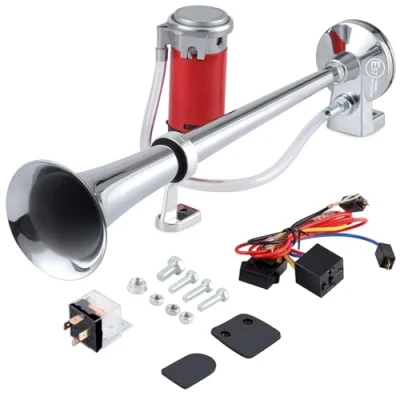 Afbeelding van Rupse Claxon luchthoornkit, 150 db vrachtwagen claxon, luchthoorn met compressor voor alle 12 V auto&#039;s, vrachtwagens, boten, bestelwagens