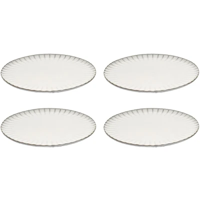 Afbeelding van Serax Inku dinerbord 27 cm set van 4 Wit