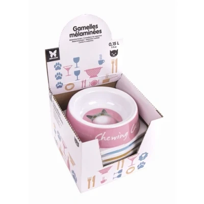 Afbeelding van Martin Sellier Voerbak Kat Melamine Assorti 13 CM 150 ML