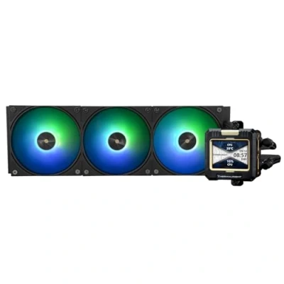 Afbeelding van Thermalright Frozen Warframe 360 Black ARGB CPU waterkoeling, AIO koeling, IPS 320 x 240 resolutie LCD scherm, vloeibare koeler voor AMD/Intel koeler: LGA1700/AM4/AM5