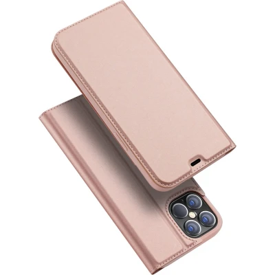 Afbeelding van Hoesje geschikt voor iPhone 12 Pro Max Dux Ducis Skin Book Case RosÃ© Goud