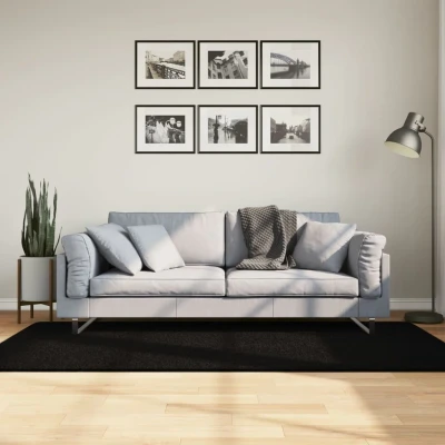 Afbeelding van Vloerkleed HUARTE laagpolig zacht wasbaar 100x200 cm zwart