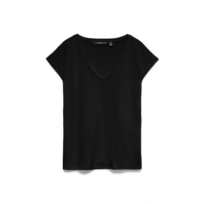 Afbeelding van Vero Moda Vmfilli SS Vneck GA NOOS Tshirt basic, Dames, Maat: XS, Black