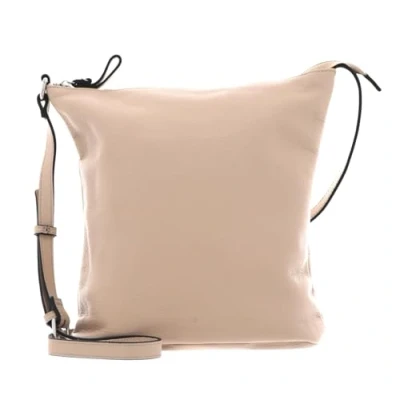 Afbeelding van FREDsBRUDER Leren Schoudertas Art Collection Bucket Midi Bag Cream Beige