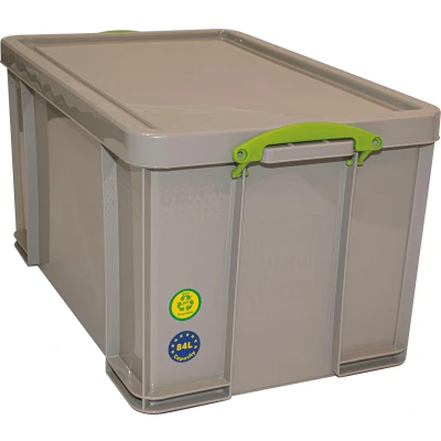 Afbeelding van Really Useful Box opbergdoos 84 liter, gerecycleerd, grijs