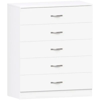 Afbeelding van Vida Designs Riano Commode met 5 laden metalen handgrepen en glijders, uniek steunsysteem, vervormingsvrije onderkast