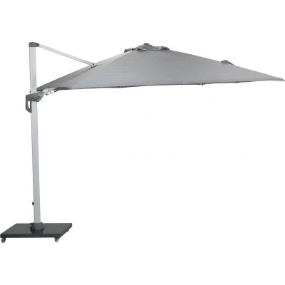 Afbeelding van Hawaii zweefparasol Deluxe 300x300 wit/lichtgrijs zonwering Garden Impressions