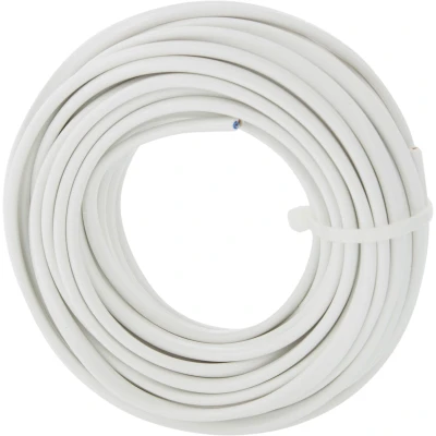 Afbeelding van Huishoudsnoer 2 x 0.75 mm² 10 meter (Plat, Wit)