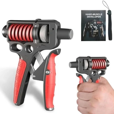 Afbeelding van Nizirioo 1 stuk handtrainer onderarmtrainer: grijpkracht trainer instelbare weerstand 5 165 kg, handgreep sterker met textielriem en antislip greep, vingertrainer voor herstel