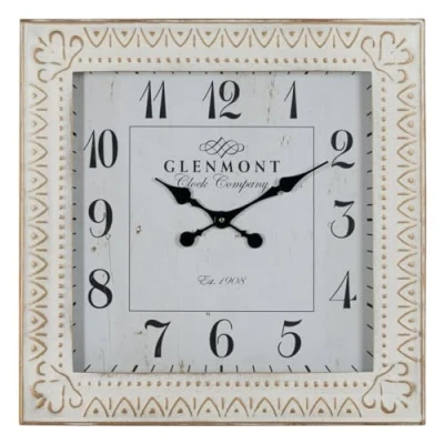 Afbeelding van Muurklok Wit Ijzer 60 x 6,5 cm